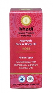 Khadi - Ajurwedyjski olejek do twarzy i ciała z różą