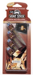 Yankee Candle - Car vent stick Leather - 4 szt.