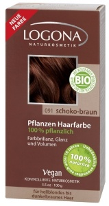 Logona – Farba do włosów w proszku czekoladowy brąz – 100g