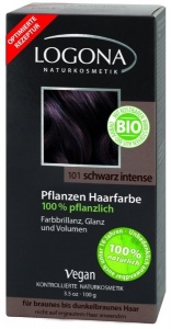 Logona – Farba do włosów w proszku intensywna czerń – 100g