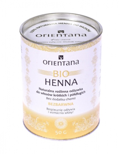 Orientana - BIO Henna Bezbarwna odżywka do włosów krótkich i półdługich - 50g