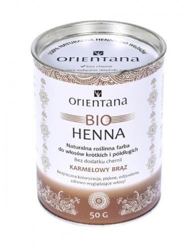 Orientana - BIO Henna Karmelowy brąz do włosów długich - 50g