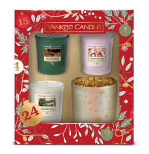 Yankee Candle - Countdown to Christmas - Zestaw 3 samplerów ze świecznikiem 