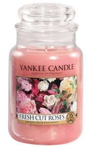 Yankee Candle - Duży słoik Fresh Cut Roses - 623g