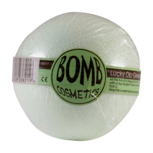 Bomb Cosmetics - Musująca kula do kąpieli z niespodzianką Szczęśliwy Traf miętowa - 160g