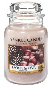 Yankee Candle - Duży słoik Ebony & Oak - 623g