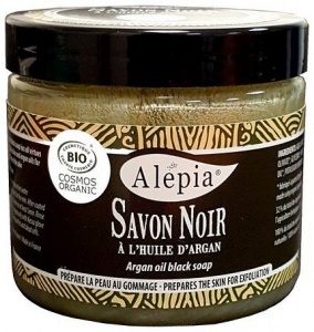 Alepia – Czarne mydło Savon Noir Premium z olejem arganowym Bio – 200 ml