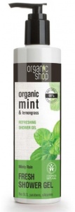 Organic Shop - Organiczny orzeźwiający żel pod prysznic Miętowy Deszcz - 280 ml