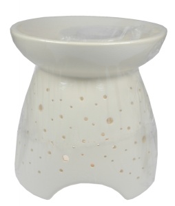 Kominek ceramiczny - Wenus - biały duży