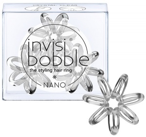 Invisibobble - Gumki do włosów NANO Crystal Clear - 3szt.