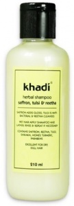 Khadi - Szampon ziołowy z Szafranem, Tulsi i Reetha - 210 ml