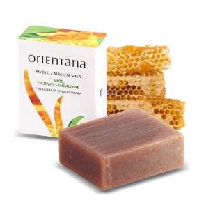 Orientana – Mydło z masłem shea Miód i Drzewo Sandałowe – 100g