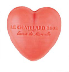 Le Chatelard 1802 - Mydło marsylskie Serce Róża - Jaśmin - 25g