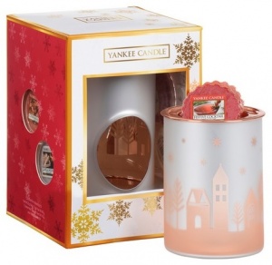 Yankee Candle - The Perfect Christmas - zestaw kominek + 4 woski + tealight bezzapachowy