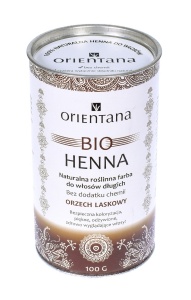Orientana - BIO Henna Orzech laskowy do włosów długich - 100g