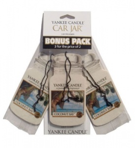 Yankee Candle - Car jar Coconut Bay bonus pack - 3 szt.