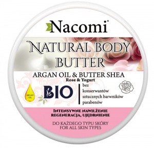 Nacomi - Naturalny balsam do ciała z masłem shea, olejem arganowym, różą i jogurtem