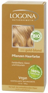 Logona – Farba do włosów w proszku złoty blond – 100g