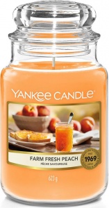 Yankee Candle - Duża świeca Farm Fresh Peach - 623g