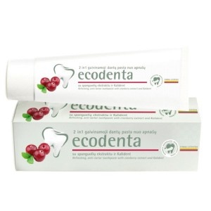 Ecodenta - Pasta do zębów 2w1 przeciw kamieniowi nazębnemu z ekstraktem żurawinowym i bioaktywnym wapniem - 100 ml