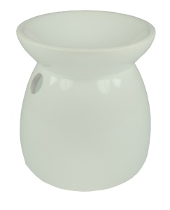 Kominek ceramiczny gładki - biały 3