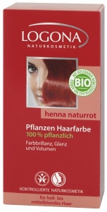 Logona – Farba do włosów w proszku naturalna czerwień – 100g