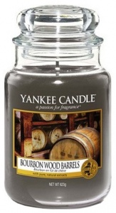 Yankee Candle - Duży słoik Bourbon Wood Barrels - 623g