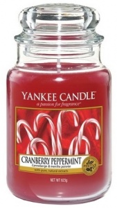 Yankee Candle - Duży słoik Cranberry Peppermint - 623g