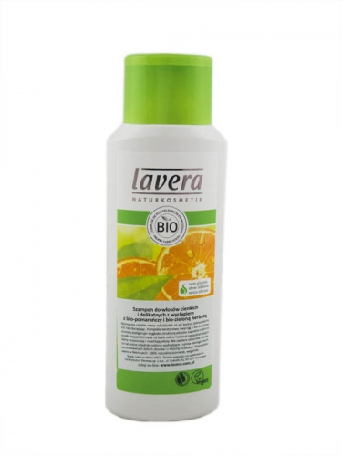 Lavera – Szampon do włosów cienkich i delikatnych z wyciągiem z bio-pomarańczy i bio zieloną herbatą - 200 ml