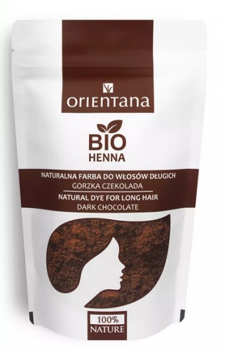 Orientana - BIO Henna Gorzka czekolada do włosów długich - 100g