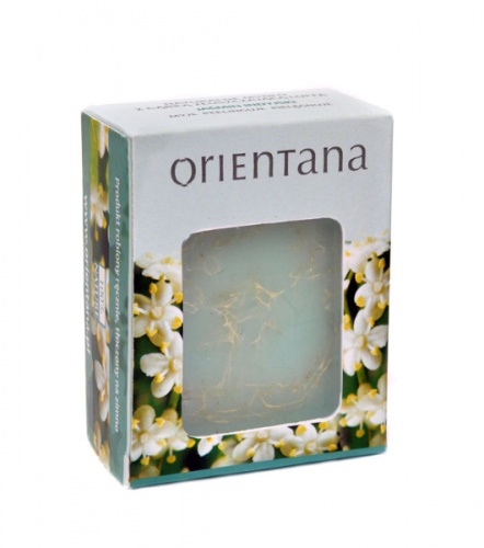 Orientana - Naturalne mydło z gąbką złuszczającą luffa Jaśmin Indyjski - 100g