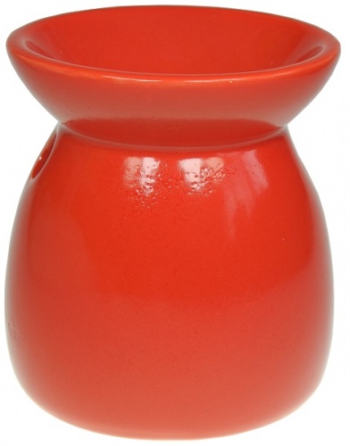 Kominek ceramiczny gładki - czerwony 3