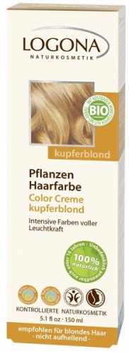Logona – Farba do włosów w kremie miedziany blond – 150 ml