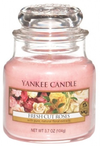 Yankee Candle - Mały słoik Fresh Cut Roses - 104g
