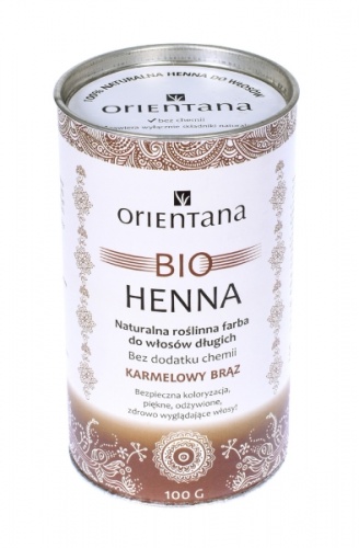 Orientana - BIO Henna Karmelowy brąz do włosów długich - 100g