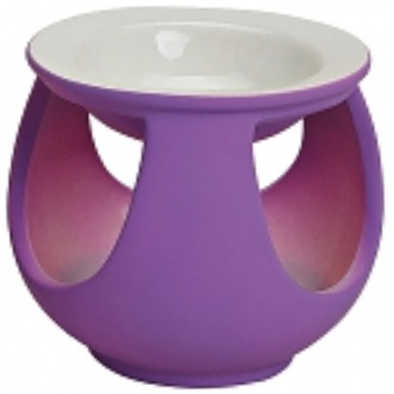 Kominek ceramiczny - kociołek fioletowo - biały