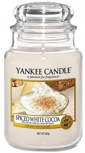 Yankee Candle - Duży słoik Spiced White Cocoa - 623g