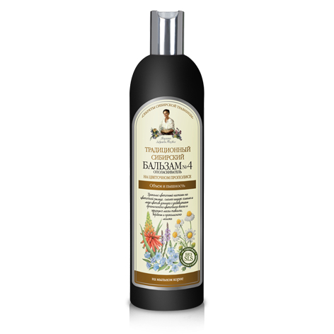 Receptury Babuszki Agafii – Tradycyjny syberyjski balsam do włosów nr 4 na kwiatowym propolisie – 600 ml