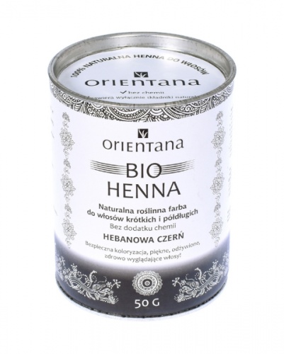 Orientana - BIO Henna Hebanowa czerń do włosów krótkich i półdługich - 50g