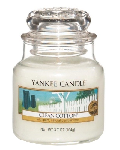 Yankee Candle - Mały słoik Clean Cotton - 104g