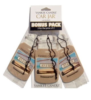 Yankee Candle – Car jar Sun & Sand bonus pack – 3szt.