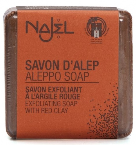 Najel - Mydło z Aleppo Oliwkowo - Laurowe z czerwoną glinką - 100g